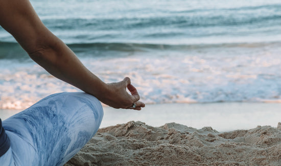 meditation yoga at the beach ocean nature